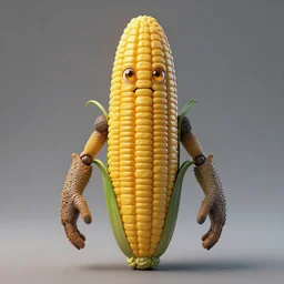 corn humanoid figure monster, symmetrical, highly detailed, digital art, sharp focus, trending on art station, amber eyes