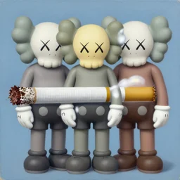 cigarette ad by shusei nagaoka, kaws, david rudnick, airbrush on canvas, pastell colours, cell shaded, 8 k,