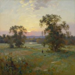 a beautiful painting of a serene landscape, by charles m. russell, trending on artstation
