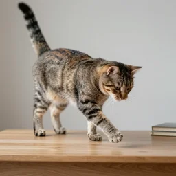cat falling of a table