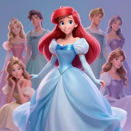 princess ariel, hyper - detailed matte digital painting, concept art, official fan art, fantastically pastel colors, by jesper elsing and lois van baarle and ilya kuvshinov and ian spriggs, cinematic lighting, studio quality, octane render, smooth render, behance hd, trending on artstation hq
