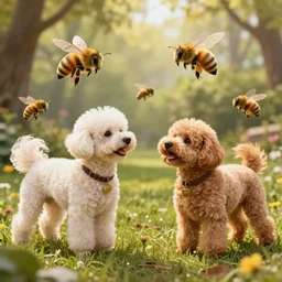 movie poster for a film about cockapoos fighting bees