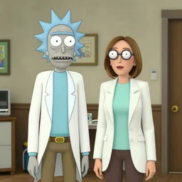 Candid photo Rick and Morty in real life, by Annie Lebovitz