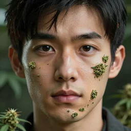 cannabis hemp, marijuana!, weed skin, big eyes, realistic shaded perfect face, cinematic volumentric lighting, jim cheung, david marquez, mike deodato jr, ilya kuvshinov, makoto shinka, behance hd by jesper ejsing, by rhads, hyper detailed, octane render, concept art, artstation
