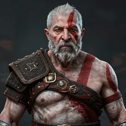 A still of Luiz Inácio Lula da Silva as Kratos on God of War 4, award winning photo, unreal engine, highly detailed features