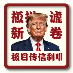 a fake news trump propaganda style poster set in the 5 0 s