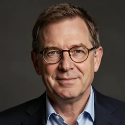 portrait of anthony albanese with glasses as an oompa loompa