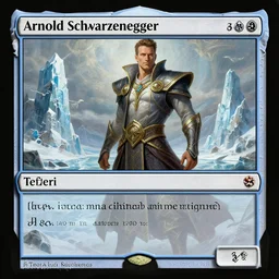 arnold schwarzenegger as teferi, age 3 0, in the style of magic the gathering, glacier landscape, d & d, fantasy, intricate, elegant, highly detailed, digital painting, artstation, concept art, matte, sharp focus, illustration, art by artgerm and greg rutkowski and alphonse mucha