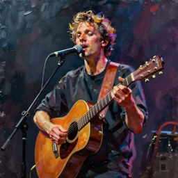 a portrait of a busker by jeremy mann, dynamic, energetic, expressionist, digital art, digital painting, oil painting, trending on artstation, dramatic lighting