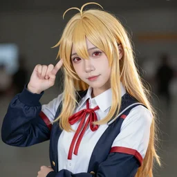 A photograph of a girl cosplaying Holo from Spice and Wolf, sharp, detailed, beautiful