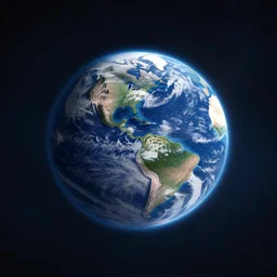 a square-shaped earth as seen from space