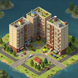 battlemap game asset, ttrpg apartment building