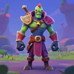 zombie king fortnite style character art hd