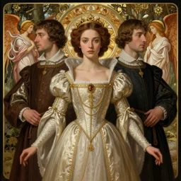 symmetry portrait of welsh brunette fully clothed princess disguised as a young man, short hair, renaissance, forest background, intricate, elegant, highly detailed, digital painting, artstation, concept art, smooth, sharp focus, illustration, art by artgerm and greg rutkowski and fra angelico and alphons mucha