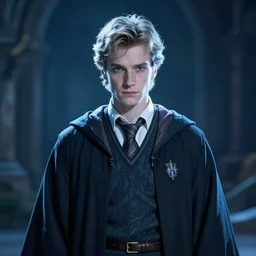a male wizard, glowing, frontal view, cool looking, photoshop