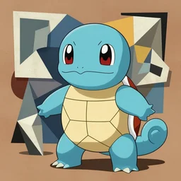 Squirtle, surreal cubism, Pablo Picasso