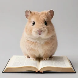 award winning photograph of super adorable cute animal standing in front an open Bible, studio lighting, studio photography