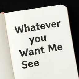 whatever you want me to see