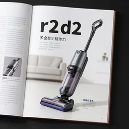 r 2 d 2 as a professional vacuum cleaner, advertisement in magazine, 8 k,