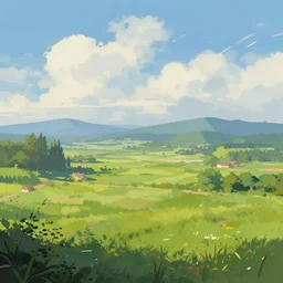 a land scape painting by sparth artist trending on artstation ,digital 2d
