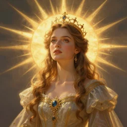 the reign of a new princess in the shadow of a thousand suns, detailed digital portrait by artgerm and greg rutkowski and alphonse mucha