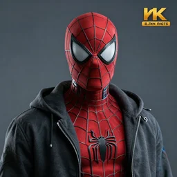 portrait of spiderman as a robot, cyberpunk machine, machine face, robed, upper half portrait, 8 k
