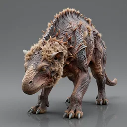 a photo of a head animal morphing creature, gills morph scales merged in fur skin, wrinkled hairy muscles skin, veins merged feet head, normal map, displacement map, distorted animal head face eyes arms tail, reflection map,