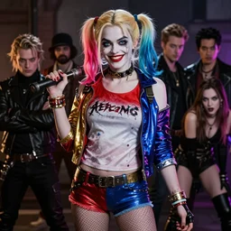 harley quinn in arkham knight costume dramatic lighting art by richard schmid by hokusai by yoji shinkawa by greg rutkowski by sandra chevrier by jeremy lipking cinematic dramatic