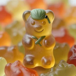 gummy bear that is a soldier, food photography, instagram, macro lens photography