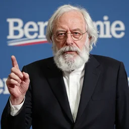 karl marx holding bernie sanders