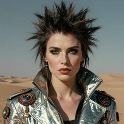 detailed portrait punk halston sage, cyberpunk futuristic, reflective coats, decorated with traditional dune ornaments by ismail inceoglu dragan bibin hans thoma greg rutkowski alexandros pyromallis nekro rene maritte illustrated, perfect face, fine details, realistic shaded, fine - face, pretty face