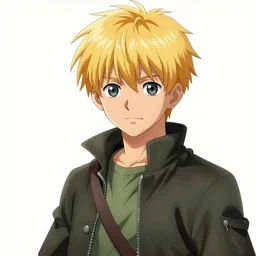 an epic fantasy comic book style portrait painting of a young blonde boy thief in the style of yoshitaka amano