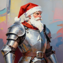 greg manchess portrait painting of partially armored santa claus as overwatch character, medium shot, asymmetrical, profile picture, organic painting, sunny day, matte painting, bold shapes, hard edges, street art, trending on artstation, by huang guangjian and gil elvgren and sachin teng