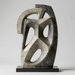 abstract art nouveau sculpture, planar