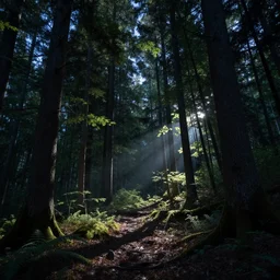 forest at night by Claire Cansick