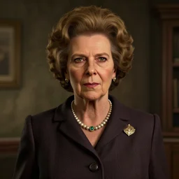 portrait of margaret thatcher in fallout new vegas, gaming, detailed, 4k