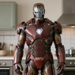 photo of ultron wearing a kitchen mitt