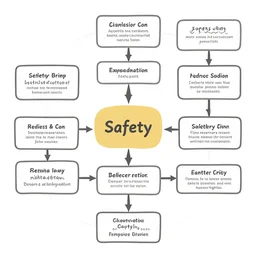 highly detailed simple flowchart about safety
