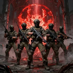 tactical team in hell, by nikolay makovsky.