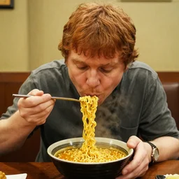 john redcorn eating ramen