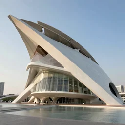 parametric architecture by Santiago Calatrava, award winning architecture, cgarchitect, rendering, realistic, hyperreal, photoreal, 3ds max, corona renderer, cinematic, 4k