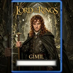 Gimli from Lord of the rings, Cover art by Stephen Bliss, boxart, loading screen, 8K resolution