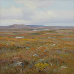painting of tundra, by john avon