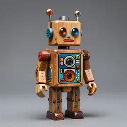 artoys wooden psychedelic robot masterpiece ultrarealistic ultradetailed hyperreal