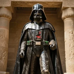ancient statue of darth vader in ancient egypt