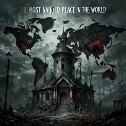 the most haunted place in the world, concept art, 4 k, evil