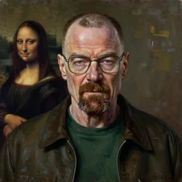 Oil painting of Walter White from Breaking bad, style of davinci