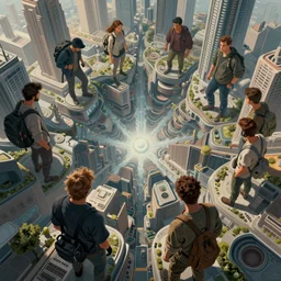 a beautifully painting of inception, high - tech city, concept art, fractal landscape, sharp focus, cinematic, illustration, by oksana dobrovolska, vicotr hugo harmatiuk, joon ahn, yang qi, romain jouandeau, quy ho, karol bak, beeple, 4 k, unreal engine, vray render, artstation