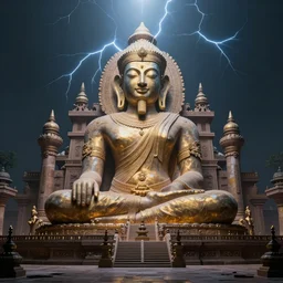 High quality render of temple of sorrows, 8K, symmetry, volumetric lightning
