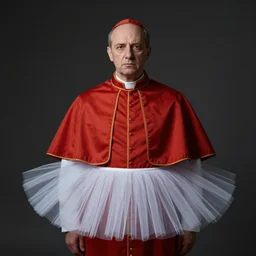 dslr photo of a bishop tutu wearing a tutu, full bodied portrait, very high quality face, extremely high quality, moody lighting, real camera, real photo, 8 k,